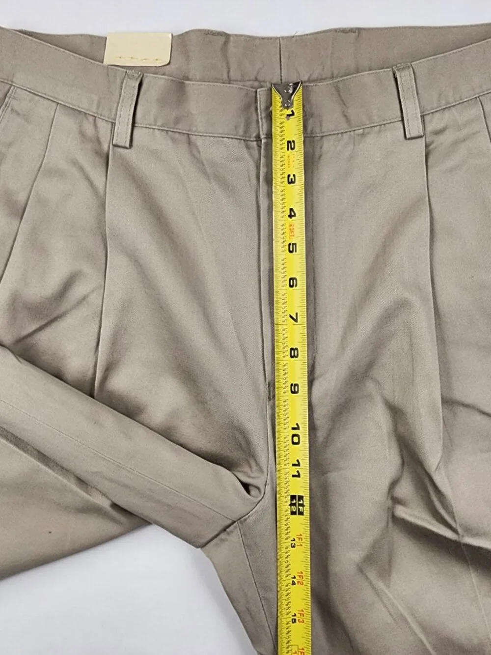 Covington Mens 36x34 Khaki Chino Pants 100% Cotton Double Pleated Classic NWT